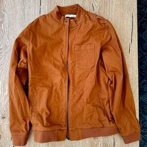 Criquet Men's Rust-Orange Bomber Jacket